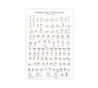 MOHTOY Ashtanga Yoga Primary Series Retro Poster Canvas Poster Wall Art Decor Print Picture Paintings for Living Room Bedroom Decoration Unframe-style 12x18inch(30x45cm)