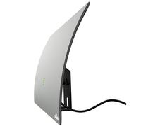 Mohu Gateway Plus Amplified Indoor TV Antenna, Signal Indicator, 60-Mile Range, UHF VHF, Multi-Directional, 4K UHD, NEXTGEN TV - w/Stand, 10ft. Cable