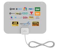 Mohu Leaf - New Look, Warm Grey Design - Ultra-Thin Indoor TV Antenna, UHF VHF, 40-Mile Range, Multi-Directional, 4K UHD, NEXTGEN TV - w/ 12 ft. Cable