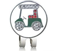 MOHUIED 1pc Golf Ball Marker Car And Kiss My Putt Rhinestone Diamonds Golf Accessories With Magnet Hat Clip For Girl Friend for Men and Women(1pc with Cap Clip)