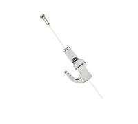 MOHUIED Adjustable Picture Hanging Wire 2-10pcs T-Shaped Nylon Rope Kit with Adjustable Screw Hook Loop Invisible Transparent Wire Clip Picture Frame Suspension System(T-Head Spiral Hook,0.5M_2PCS)