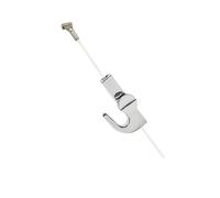 MOHUIED Adjustable Picture Hanging Wire 2-10pcs T-Shaped Nylon Rope Kit with Adjustable Screw Hook Loop Invisible Transparent Wire Clip Picture Frame Suspension System(S-Head Spiral Hook,1M_10PCS)