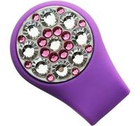 MOHUIED Crystal Golf Ball Marker with Silicone Hat Clip Great Golf Gifts for Girl Women for Men and Women(PURPLE)