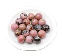 MOHUIED Fish Tank Gravel Stones 16mm Stone Agate Gemstone Polished Sphere Reiki Healing Crystal Rocks Ball Mineral Collection Decoration(Color 22,5pcs)