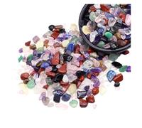 MOHUIED Fish Tank Gravel Stones Stones Crystals Chip Fluorite Lapis Lazuli Minerals Reiki Agate Specimen Gemstone Home Aquarium Decor DIY Crafts(Color 1,100g)