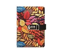 MOHUIED Lockable Diary A5 Password Notebook Flower Diary with Lock Girls Journals 260 Pages Lined School Stationery Office Notes(Color 3)