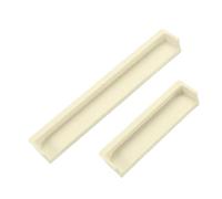 MOHUIED Recessed Handle Embedded Hidden Concealed Handles for Cabinets and Drawers Modern Wardrobe Pulls Aluminum Alloy Invisible(Off White,120mm Length)