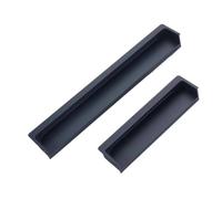 MOHUIED Recessed Handle Embedded Hidden Concealed Handles for Cabinets and Drawers Modern Wardrobe Pulls Aluminum Alloy Invisible(Deep Blue,120mm Length)