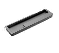MOHUIED Recessed Handle Embedded Sliding Door Handle with Hidden Screws, Modern Simple Handles for Barn Drawer Cupboard(Gray 192mm Right)