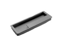 MOHUIED Recessed Handle Embedded Sliding Door Handle with Hidden Screws, Modern Simple Handles for Barn Drawer Cupboard(Gray 128mm Left)