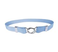 MOHUIED Women'S Belts Belt Adjustable Elastic Stretch Belt Invisible Belt Women Girls Jeans Pants Dress 2.5cm Width Metal Ring Buckle(LIGHT BLUE)