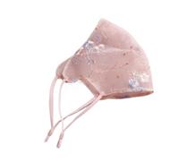 MOHUIED Women's Lace Mask Embroider Flower Veil Mask Breathable Thin Lace Adjustable Dustproof Sunscreen Face(Pink)