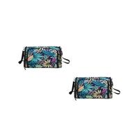 MOHUIED Yarn Storage Bag with Maple Leaves Knitting Tote Bag Square Bag for Thread Wool Yarn Crochet Hooks Knitting Needles for Storage Sewing Tools(Style B-2pcs)