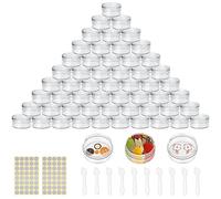 Moicainy 70 Pcs Cosmetic Jars,5 ML Sample Pots For Cosmetics,Travel Pots For Cream,Travel Pots For Toiletries,Travel Pot,Cosmetic Pots For Women (70 transparent)