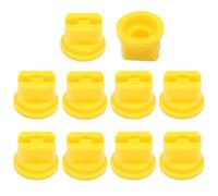 Moicstiy 10Pcs Flat Fan Spray Tip, 110 Degree Plastic Nozzl for Agricultural, Industrial, Spray Equipment(Yellow, 0.2mm Pore)