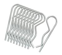 Moicstiy 10Pcs M3x70 mm R Clips, Stainless Steel Hitch Pins Clip, Retaining Cotter Pins Wire Hair Pins for Trailer Pin Clips Lock (Silver)