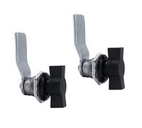 Moicstiy 2Pcs Thumb Operated Offset Cam Locks, Black Handle Non-Locking Compartment Lock Latch Keyless Twist Cabinet Replacement Lock for Mailbox Drawer, RV Compartment Door