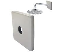 Moicstiy 3.5 Inch Square Shower Flange Cover, Universal Replacement Shower Head Arms Covering Gaps & Holes, Fit for 20mm/0.79 Inch Diameter Pipe, Brushed Nickel