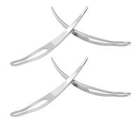 Moicstiy 4 Pcs Interlocking Tool Sisterlock Retighten Tool Dreadlock Crochet Needle for Hair Dreadlock(Silver)