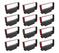 Moida 12-Pack Black and Red ERC30/34/38 Ribbon Cartridge Replacement for Use in Compatible Printers - Ideal for TM-U220, M188B, ERC30/34/38, NK506 Models