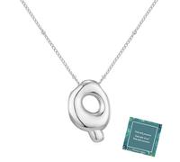 Moiegouct 14K Gold Plated Bubble Letter Necklace 3D Initial Pendant with Beaded Chain Personalized Name Jewelry for Women, Q, Brass, No Gemstone