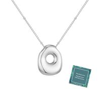 Moiegouct 14K Gold Plated Bubble Letter Necklace 3D Initial Pendant with Beaded Chain Personalized Name Jewelry for Women, O, Brass, No Gemstone