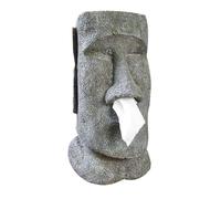 MOII SCULPTURE CHIEDER Stone Face Tissue Box, Paper Towel Tray Ornament Cradle Art, Snot Rack Creative, Humorous Face Support, Statue Cover