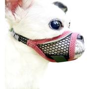 MoiiLavin - Dog Muzzle for Small Medium Dogs Breathable Adjustable Soft Air Mesh Muzzle for Vet Visits Prevent Biting Fierce Barking Chihuahua Teddy Poodle