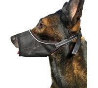 MoiiLavin Dog Muzzle Soft Mesh Muzzle for Large Medium Small Dogs Anti Barking German Shepherd Puppy Grooming Breathable Drinkable Adjustable Dog Mouth Guard