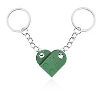 Moiitee Brick Heart Keychain, Crafted from ABS Material, Offered in 14 Colors, Valentine's Day Gift for Your Loved Ones , Army Green, S