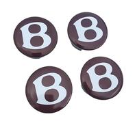 MOIKOTLR 4pcs Car Hub Caps, for Bentley Continental 2006-2010 69mm Wheel Centre Caps Badges Waterproof Anti Rust Car Styling Rims Cover Decoration Accessories,B