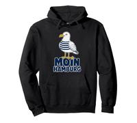Moin Hamburg Seagull Coastal Humor Design Pullover Hoodie