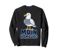 Moin Hamburg Seagull Coastal Humor Design Sweatshirt