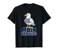 Moin Hamburg Seagull Coastal Humor Design Value Graphic T-Shirt