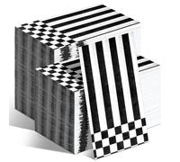 Moinchore 200 Pcs Black and White Decorative Paper Hand Towel for Bathroom 2 Ply Disposable Hand Towels Disposable Guest Towels for Kitchen Checkered Guest Napkins for Baby Shower Party Supplies