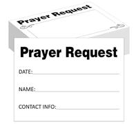 Moinchore 200 Pcs Prayer Request Cards 3x4 Inch Inspirations Prayer Request and Praise Cards (White,Classic Style)