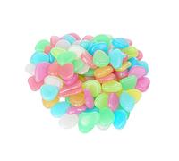 moinkerin 100 Pcs Colorful Luminous Cobblestones, Glowing Pebbles Stones Glow in the Dark for Garden Walkways Decoration, Aquarium Fish Tank