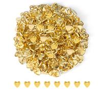 moinkerin 200 Pcs Paper Fasteners Split Pins Crafts 0.3 x 0.35inch Mini Brads for Paper Crafts Golden Brad Fasteners for DIY,Crafting,Scrapbooking,Stamping Brass Fasteners for Office (8x9mm)