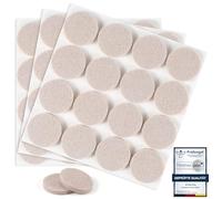 moinkerin 48 Pcs Chair Pads Floor Protectors ∅30mm Felt Pads for Furniture Feet 5mm Thick Self-Adhesive Furniture Pads Anti-Scratch & Noise Reduction Beige