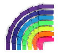 moinkerin 980 Pcs Sticky Notes Flags, 7 Color Index Tabs Index Flag Bright Colors Page Index Stickers Translucent Page Makers for Page Bookmarks