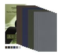 moinkerin Nylon Repair Patch Self Adhesive 12PCS 10x20cm | Waterproof Fabric Repair Tape for Tent, Down Jacket, Backpack, Sleeping Bag, Outdoor Camping Gear