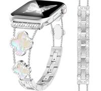 MOINSPIRE Compatible with Apple Watch Band 40mm 44mm 38mm 45mm 41mm 42mm 46mm 49mm, Shining Clover for Women