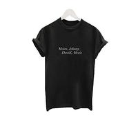 Moira Johnny David Alexis Slogan T Shirt Schitts Creek Unisex Rose Netflix Top Comedy Gift tee (Black, M (12-14))