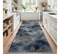 Moire Mountain Washable Runner Rug 65x180 cm | Low-Pile Non-Slip Runner Rugs, Modern Abstract Oriental Carpet for Hall Living Room Bedroom Entryway