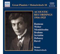 Moiseiwitch - MOISEIWITSCH, Benno: Acoustic Recordings 1916-1925