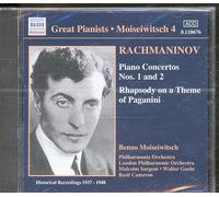 Moiseiwitsch, Benno - Rachmaninov-Piano Concertos Nos 1 and 2; Paganini Variations
