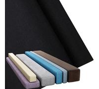 moismk Bed Gap Filler Cover Length 90/120/135/140/200 for Full Mattress, Eadboard Gap Filler Covers King with Zipper Linen Fabric Pillowcase for Headboard Gap(Black,180x10x10cm)