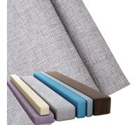 moismk Bed Gap Filler Cover Length 90/120/135/140/200 for Full Mattress, Eadboard Gap Filler Covers King with Zipper Linen Fabric Pillowcase for Headboard Gap(Light Grey,90x10x15cm)