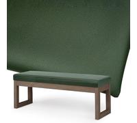 moismk Indoor Outdoor Bench Cushion - 3 CM Thick Waterproof Rectangle Bench Seat Pad for Bay Windows, Garden Patio, Long Chairs & Porch Furniture with Non-Slip Backing(Dark Green,120x30cm/47x12in)