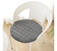 moismk Round Chair Seat Pads Cushions for Dining Chairs, Non Slip Chair Cushions for Indoor Outdoor Garden Bistro Patio Office Coffee Shop(Grey,Diameter: 40CM)